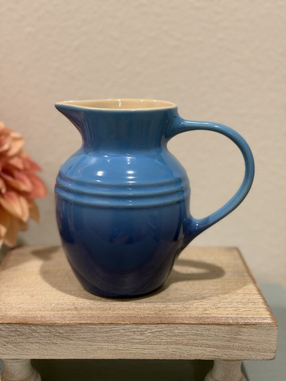 Le Creuset Stoneware Breakfast Jug Ombre Azure Blue Second Choice —22oz